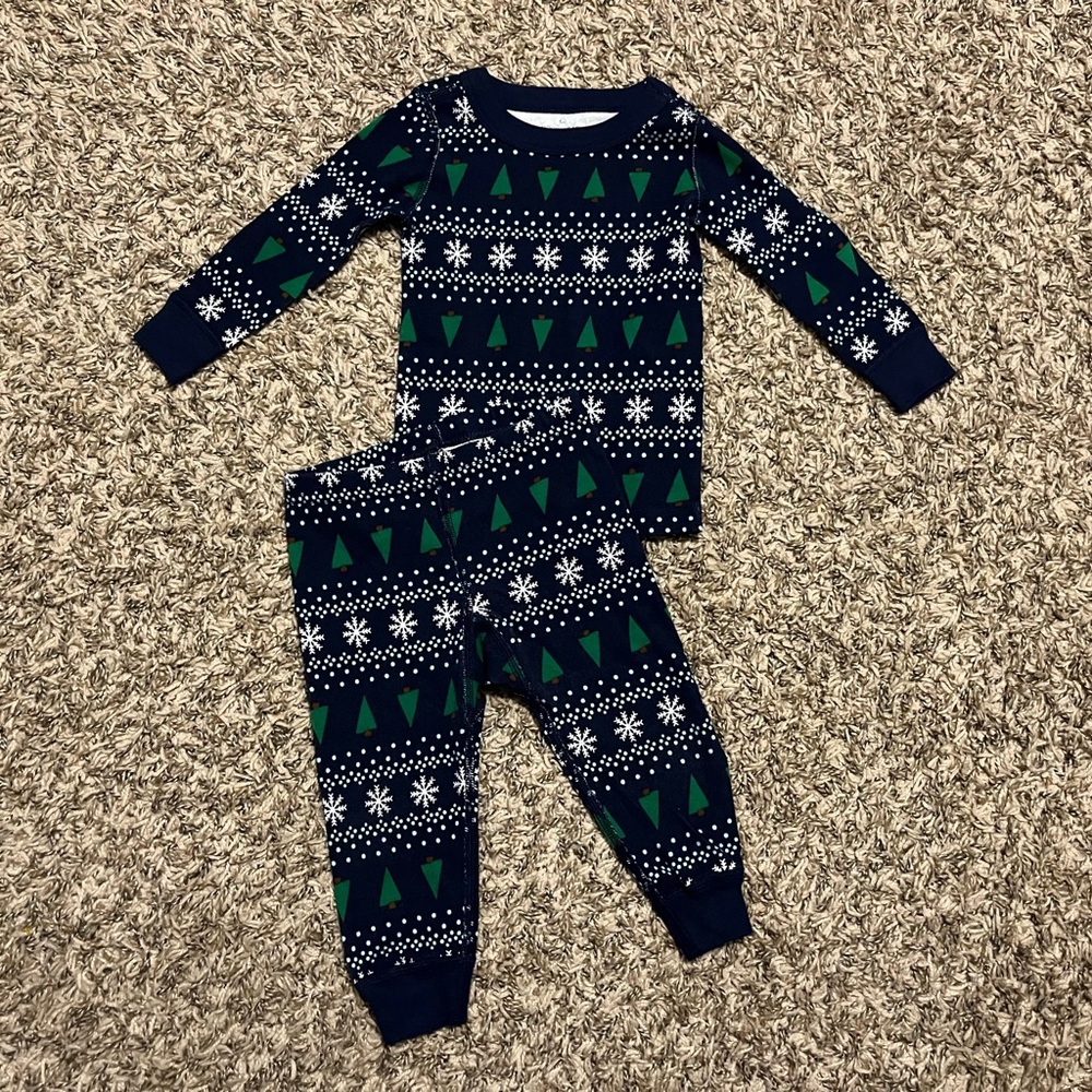 Hanna Andersson Christmas Pajamas Toddler Boy 12-18 Months